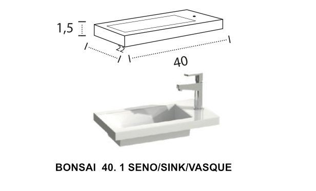 Lavabo Bonsai 1 seno