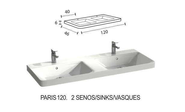 Lavabo Paris 2 senos