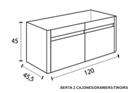 Modelo Berta 2 cajones