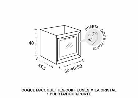 Modelo Mila Cristal 1 Puerta