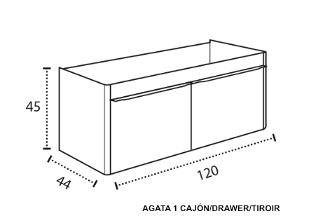 Modelo Agata 2 cajones