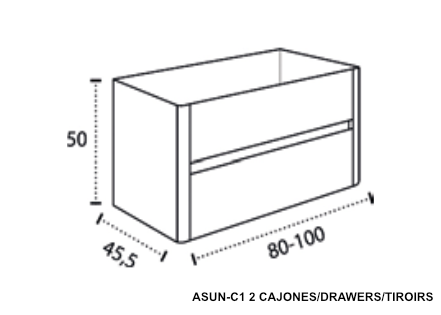 Modelo Asun C1 2 cajones