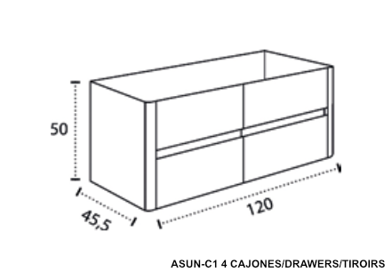 Modelo Asun C1 4 cajones